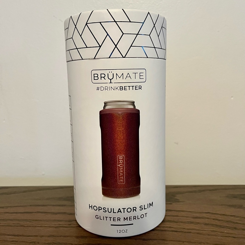 NEW Brumate Glitter Merlot Slim